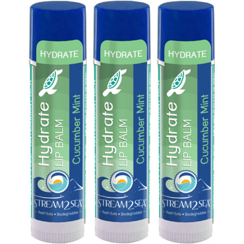 Stream2Sea Hydrate Lip Balm 3-Pack Cucumber Mint