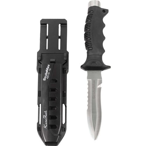 Scuba Max Deluxe 4.88" (12.4cm) Blunt Blade Knife BLACK