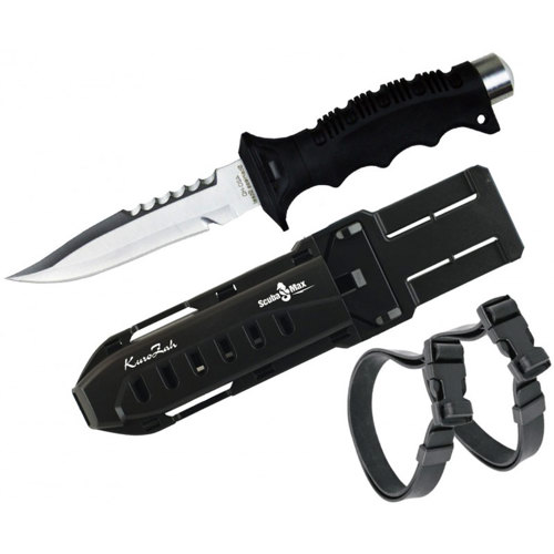 Scuba Max Deluxe 4.88" (12.4cm) Drop Point Knife
