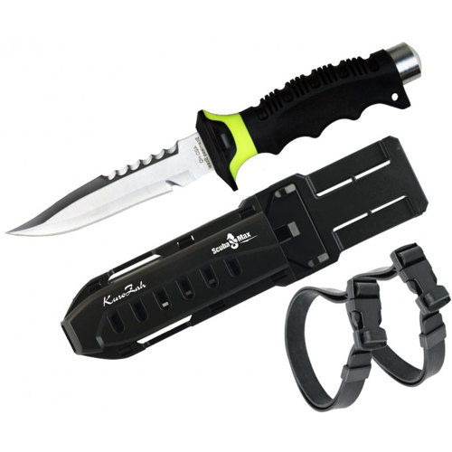 Scuba Max Deluxe 4.88" (12.4cm) Drop Point Knife