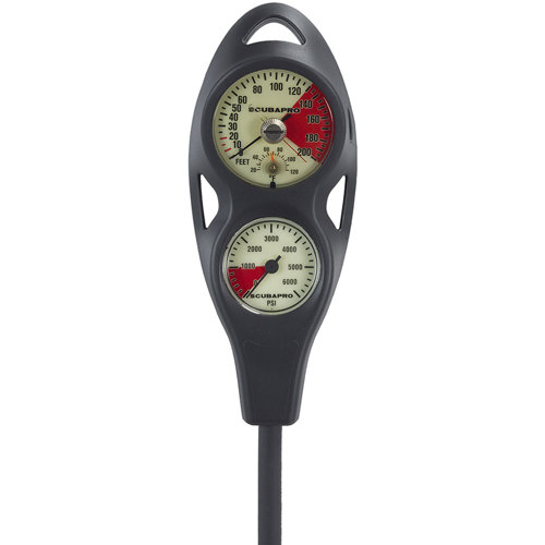 Scubapro 2 Gauge Console Pressure and Depth Gauge