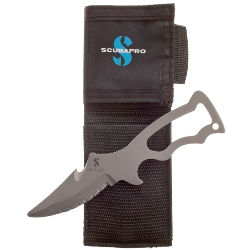 Scubapro X-Cut 5" Titanium TEK Knife with Nylon Sheath