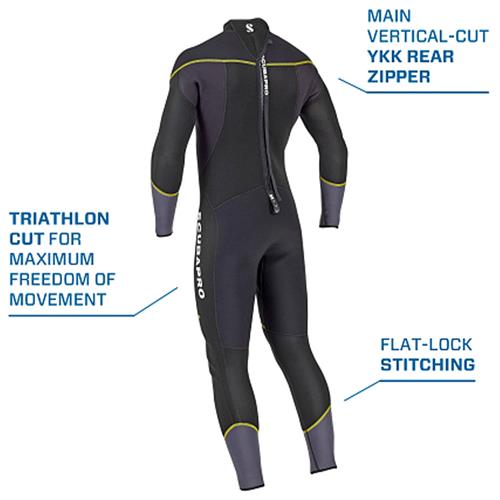Scubapro Sport Steamer 5mm Back-Zip Mens Wetsuit 