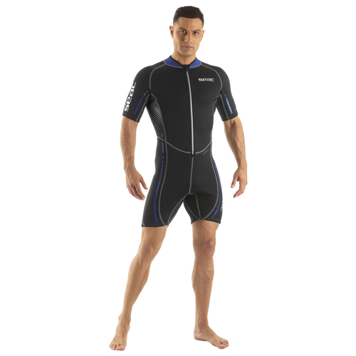 Seac 2.5mm Trendy Men's Shorty Wetsuit Black XX-Large