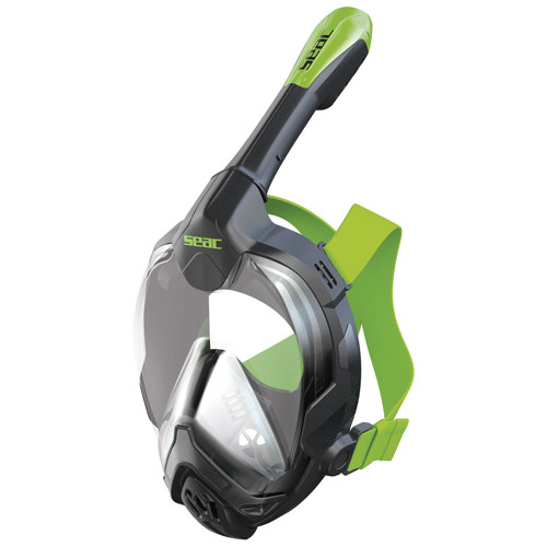 Seac Libera Full-Face Snorkel Mask Black/Lime Small/Medium