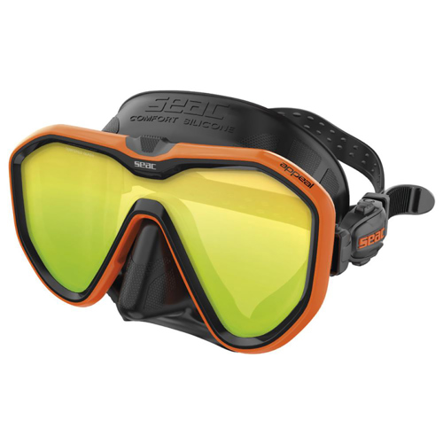 Seac Appeal Dive Mask Black/Orange Standard Mirrored