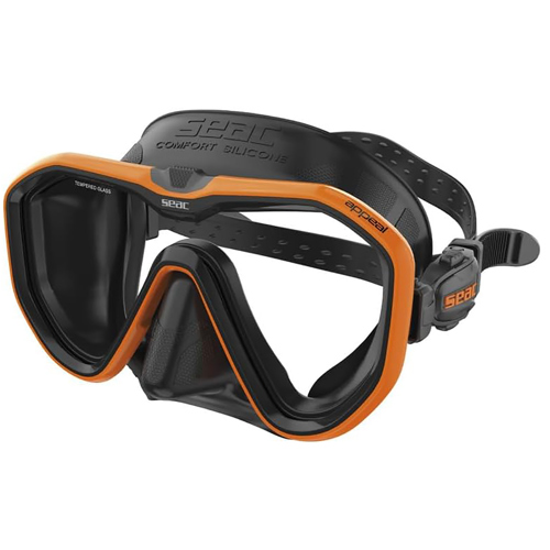 Seac Appeal Dive Mask Black/Orange Asian Clear