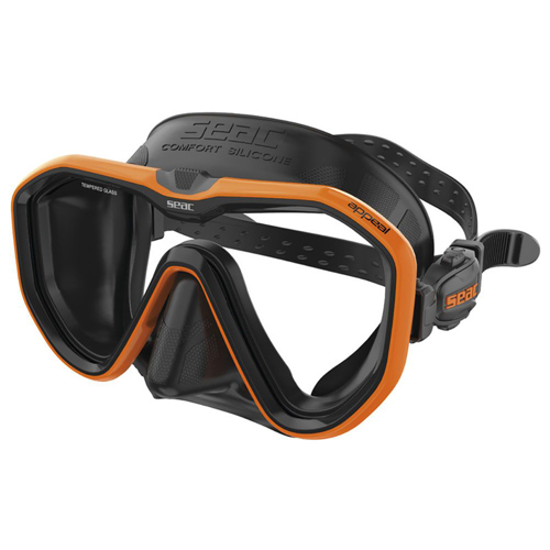 Seac Appeal Dive Mask Black/Orange Standard Clear