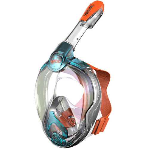 Seac Magica Full Face Snorkel Mask for Youth Aquamarine/Orange