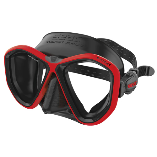 Seac Symbol Dive Mask Black/Red Asian Clear