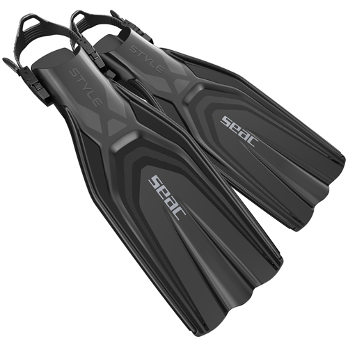 Seac Style Fins Black Small/Medium