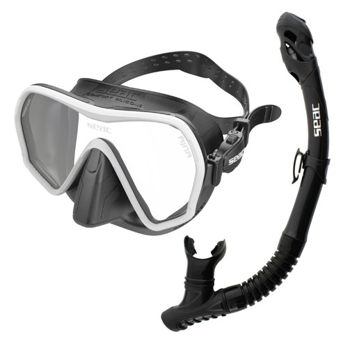 Seac Ajna Frameless Dive Mask and Snorkel Set White