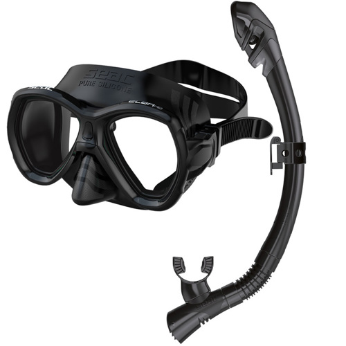 Seac Bis Elba Dry Junior Snorkeling Set Black