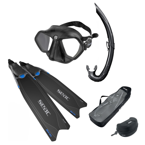 Seac BM30 Mask Fins & Snorkel Freediving Set 47/48
