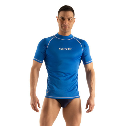 Seac T-Sun Men's Short Sleeve Rashguard Blue XX-Large