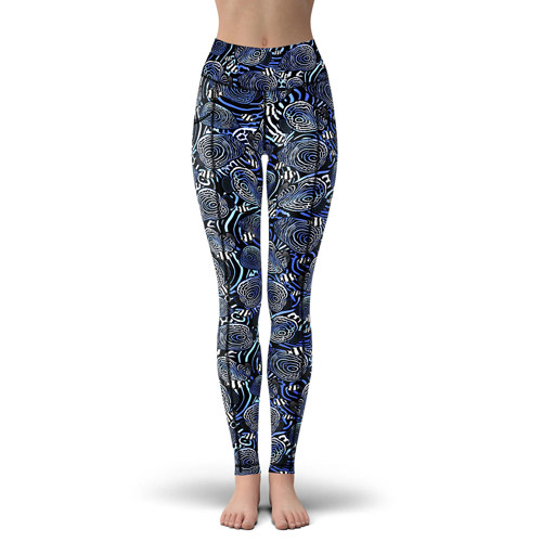 Spacefish Army Angelfish Hypnosis Women's Leggings Small