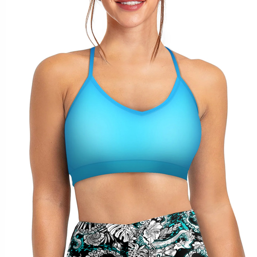 Spacefish Army Bahama Blue Bikini Top