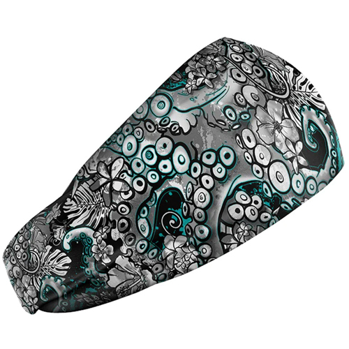 Spacefish Army Eco-Friendly Electric Blue Octofloral Scuba Head Band