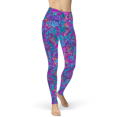 Spacefish Army Coral Kaleidoscope Women's Leggings