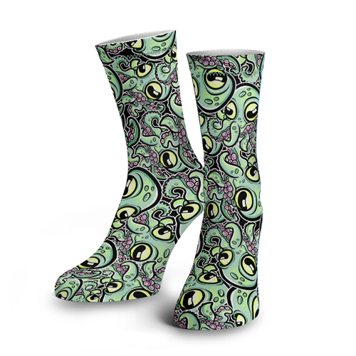 Spacefish Army Cookie Octopus Socks