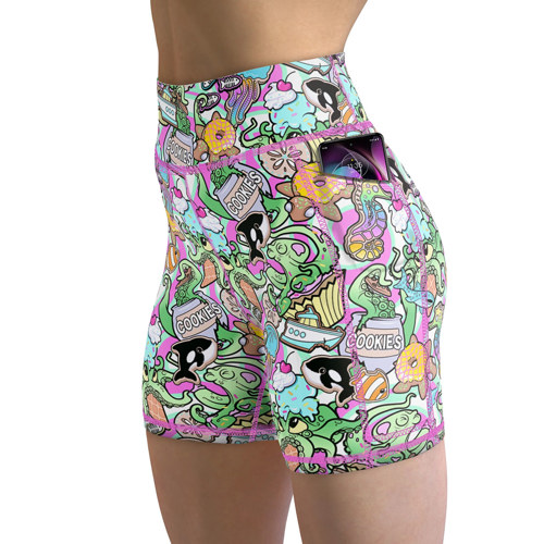 Spacefish Army Candy Octopus Women's Shorts