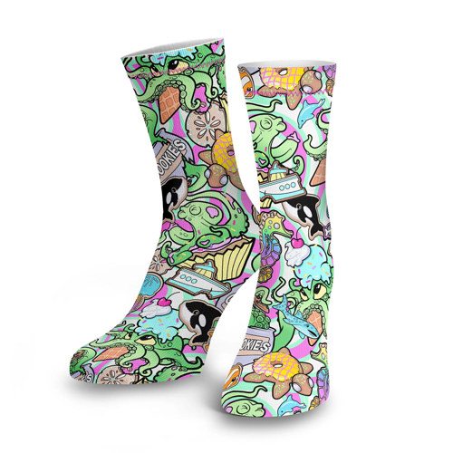 Spacefish Army Candy Octopus Socks