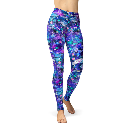 Spacefish Army Cosmic Whale Women's Leggings X-Small