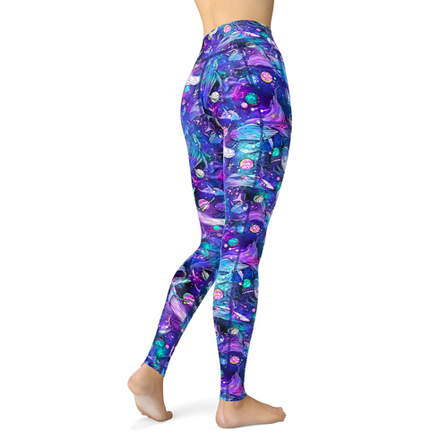 Spacefish Army Cosmic Whale Womens Leggings