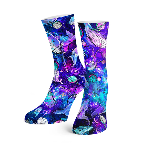 Spacefish Army Cosmic Whale Socks