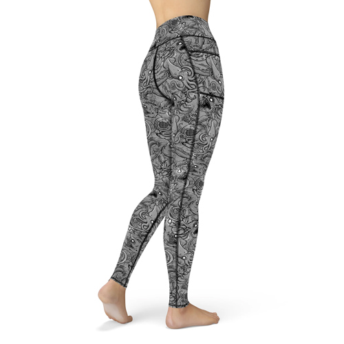 Leggings With Stirrups - Scuba