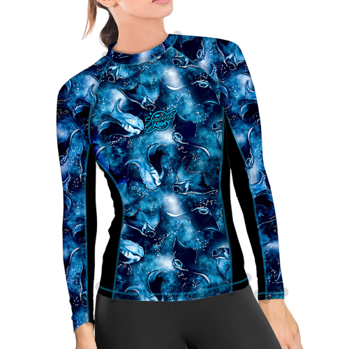 Spacefish Army Manta Mayhem Women's Long Sleeve Rashguard