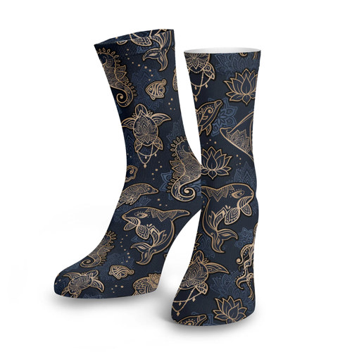 Spacefish Army Ocean Mandala Dive Socks