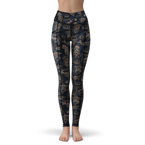 Spacefish Army Ocean Mandala Women's Leggings X-Large