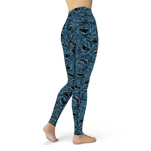 Spacefish Army Shark Camo Womens Leggings