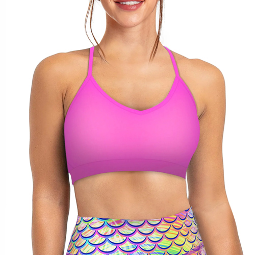 Spacefish Army Sunrise Pink Bikini Top