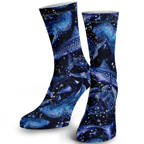 Spacefish Army Whale Shark Wonderland Socks