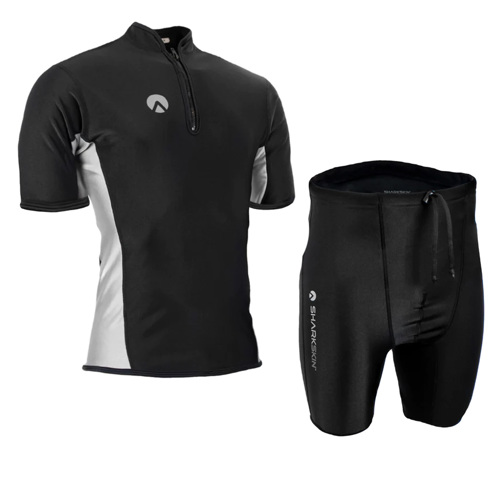 Sharkskin Chillproof Men's Short Sleeve Top and Shorts Package