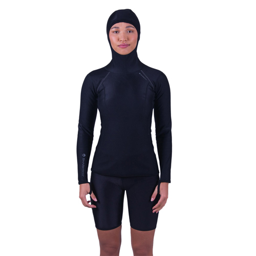 Sharkskin Chillproof Women's Hooded Long Sleeve Top 14 Black