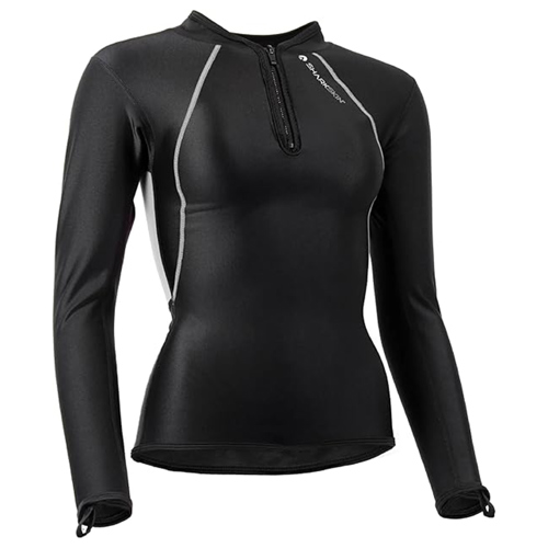 Sharkskin Chillproof Women's Chest Zip Long Sleeve Top Black 12