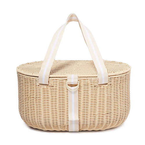 SunnyLife Le Weekend Natural Large Picnic Basket