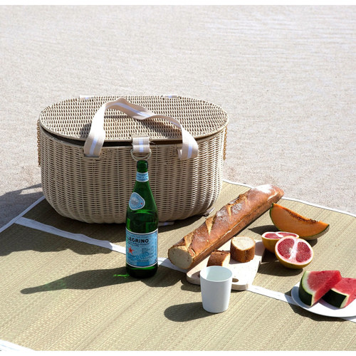 SunnyLife Le Weekend Natural Large Picnic Basket