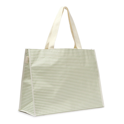 SunnyLife La Palma Sage Stipe Carryall Beach Bag