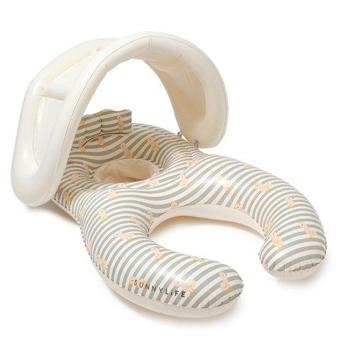 SunnyLife Duck Sage Stripe Float Together Baby Seat