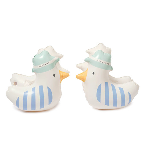 SunnyLife Sid the Seagull Blue Stripe Kids Inflatable Arm Bands