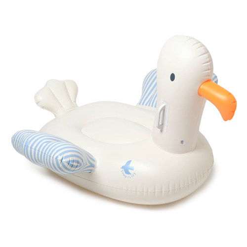 SunnyLife Sid the Seagull Blue Stripe Kids Ride-On Float