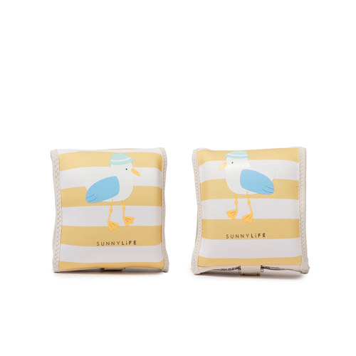 SunnyLife Sid the Seagull Mustard Stripe Kids Floaties Arm Bands