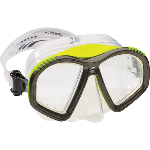 Speedo Hydro-Flight Mask, Charcoal/UV Yellow