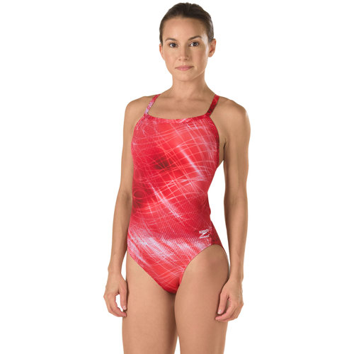 Speedo Women's Endurance Flow Drill-Back Swimsuit - Scuba