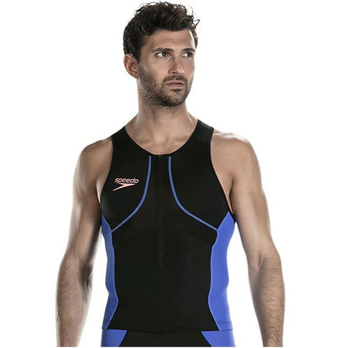 Speedo Male Fastskin Xenon Tri Singlet Top, Black