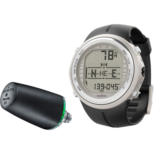 Suunto DX Wrist Computer w/Transmitter & USB, Rubber Strap